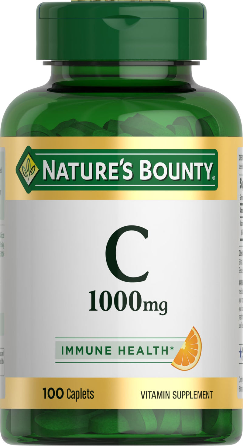 Nature’s Bounty Vitamin C 1000mg, Immune Support Supplement, Powerful Antioxidant, 1 Pack, 100 Caplets 100 Count (Pack of 1)