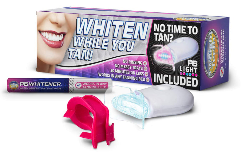 [Australia] - Twilight Teeth Whitening Kit | Specially Designed Kit Includes Whitener Gel, Mouthpiece For Tanning Bed Use & A Powerful UV Light Mouthpiece For At Home Whitening | No Rinse Gel Whitener Formula 