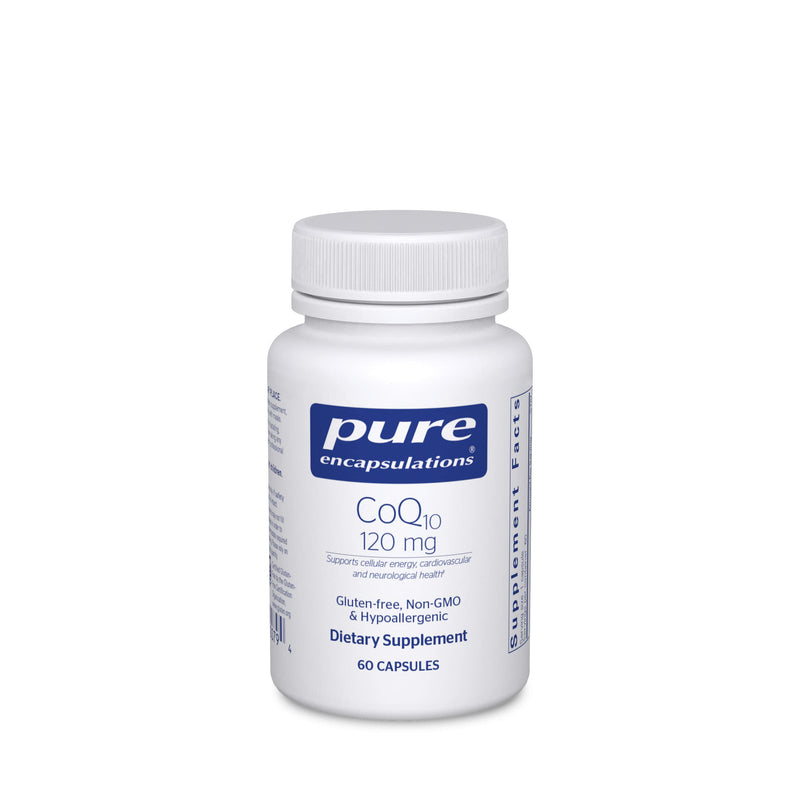 [Australia] - Pure Encapsulations CoQ10 120 mg - Coenzyme Q10 Supplement for Heart Health, Energy, Antioxidants, Brain & Memory Health - Cellular Health, Cognition & Cardiovascular Support* - 60 Capsules 60 Count (Pack of 1) 