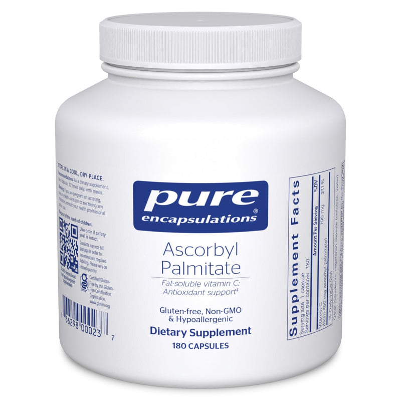 Pure Encapsulations Ascorbyl Palmitate, 180 Capsules | Vitamin C Supplement to Support Iron Absorption and a Healthy Immune System*