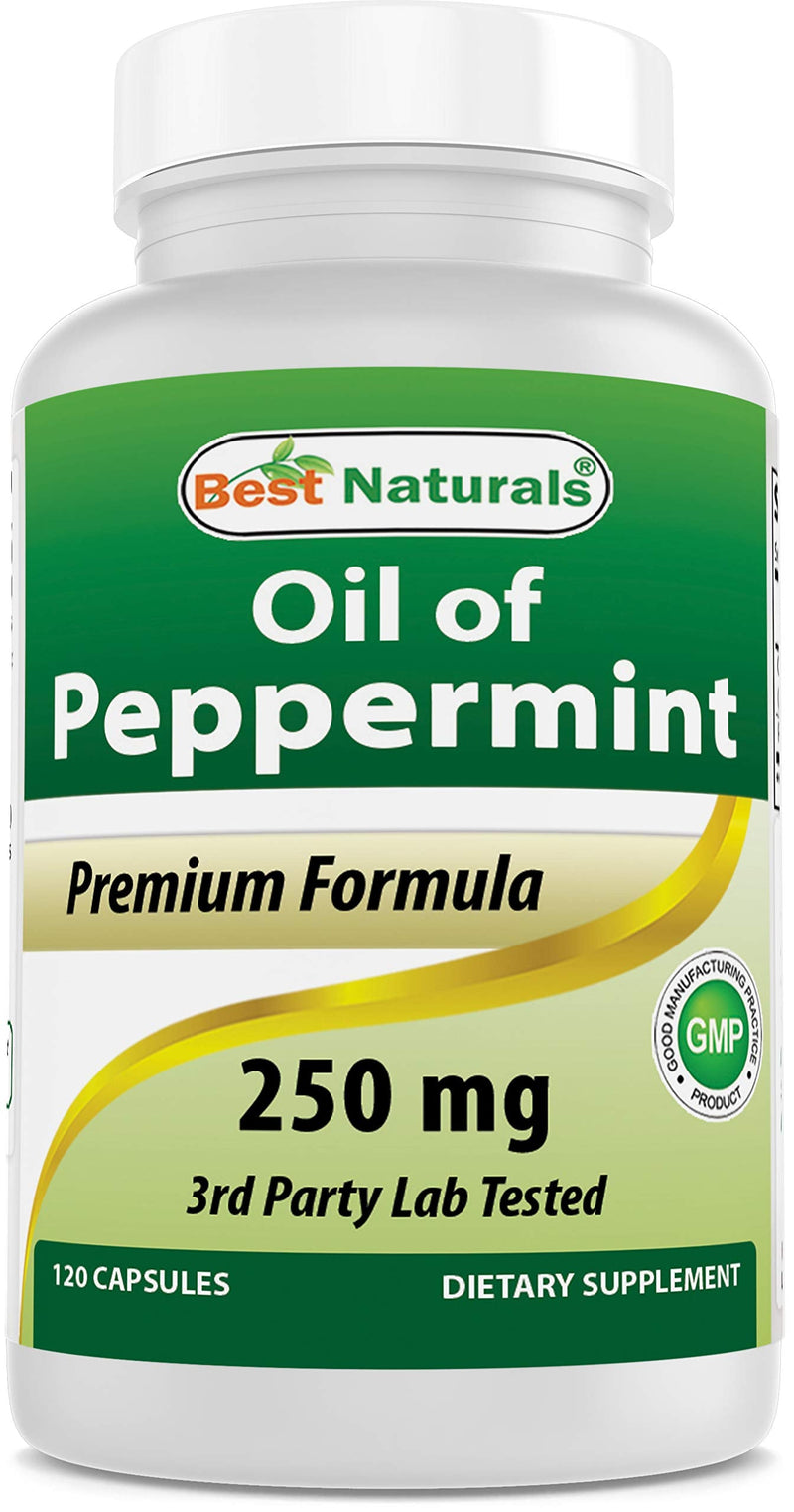 [Australia] - Best Naturals Peppermint Oil Bowel Soothing Dietary Supplement, 250 mg, 120 Count 120 Count (Pack of 1) 