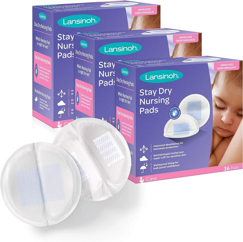 [Australia] - Lansinoh Stay Dry Disposable Nursing Pads for Breastfeeding, 108 Pads 