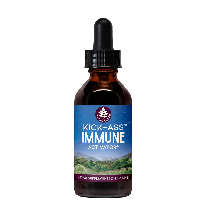 [Australia] - WishGarden Herbs Kick-Ass Immune Activator - Herbal Immunity Support Supplement for Adults, Plant-Based Immune Booster & Immune Defense w/Echinacea & Goldenseal, Rapid Immunity Boost Formula, 2oz 2 Fl Oz (Pack of 1) Dropper Top 