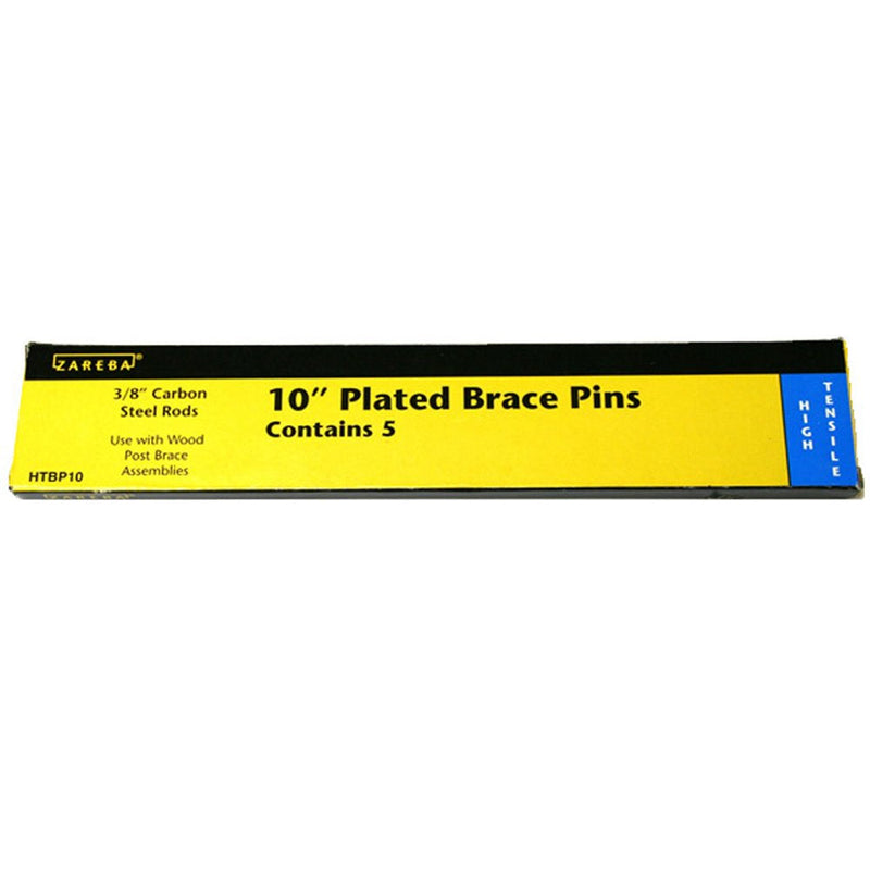 Zareba 10 Inch Galvanized Brace Pin for Electric Fence - Durable Galvanized Steel Construction - 5 Pack - HTBP10 1 Pack