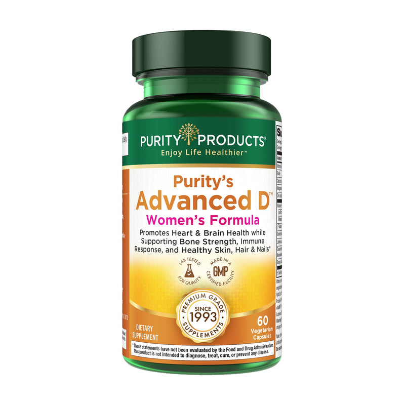 Purity Products Advanced Vitamin D Women's Formula with Lutein & Biotin | Supports Healthy Skin and Hair - 60 Vegetarian Capsules