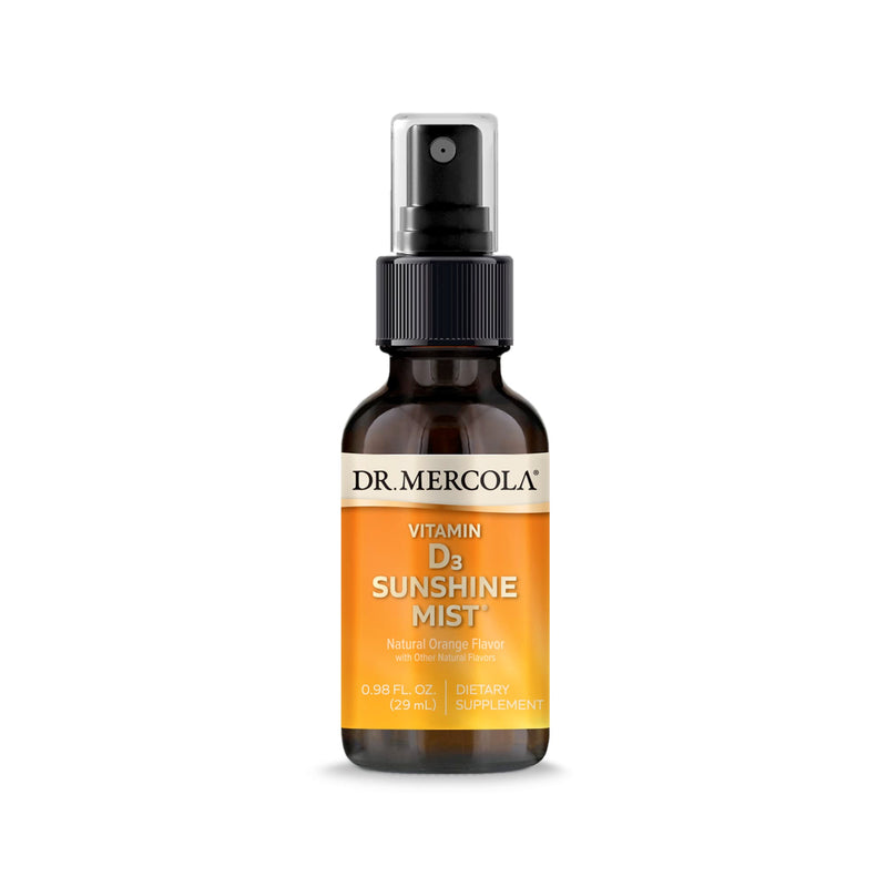 Dr. Mercola Vitamin D3 Sunshine Mist, 5000 IU, 0.98 fl oz (38 Servings) | Supports Immune, Bone, and Joint Health, Natural Orange Flavor, 0 g Sugar, Non-GMO, Gluten-Free and Soy-Free 0.98 Fl Oz (Pack of 1)