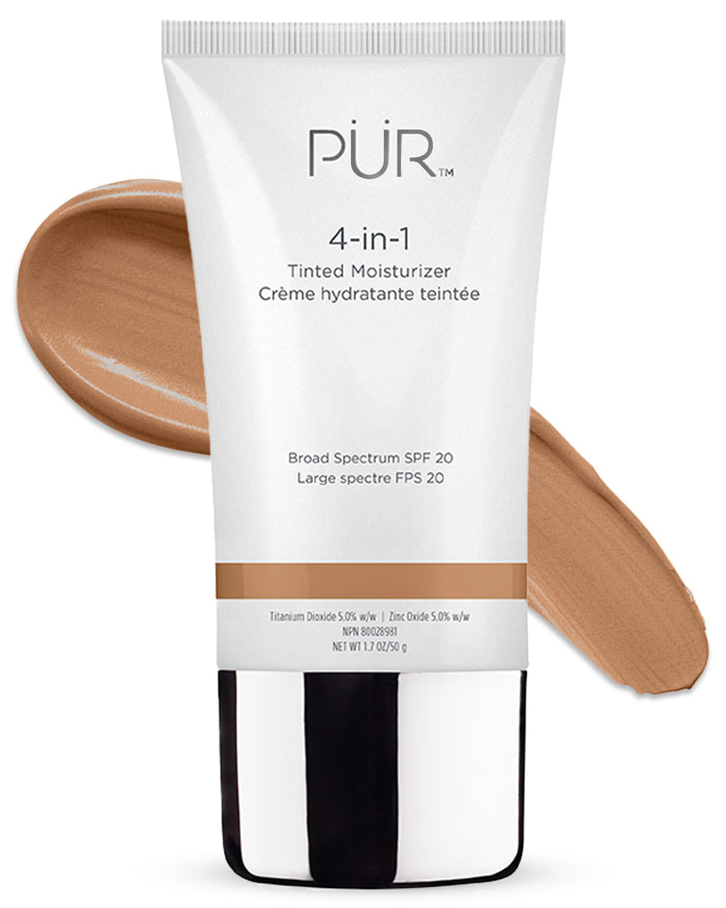 PÜR MINERALS 4-in-1 Tinted Moisturizer With SPF 20 - Hydrating Face Moisturizer, Primer, & Foundation With Shea Butter, Aloe Vera & Vitamin B3 - Vegan Friendly - Free of Paraben, Gluten & BPA 04. MP3/Medium