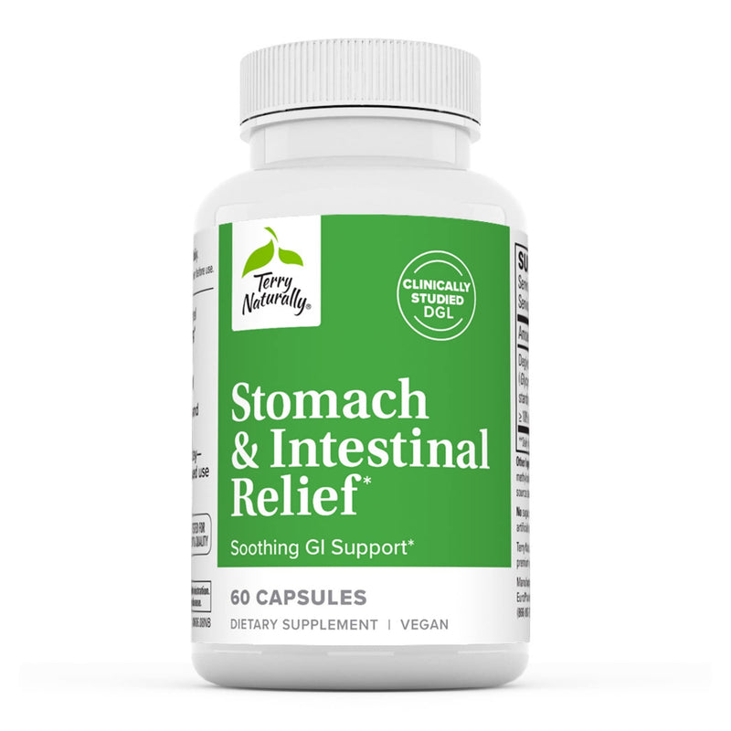 [Australia] - Terry Naturally Stomach & Intestinal Relief - 60 Capsules - Soothing GI Support - Non-GMO, Vegan - 60 Servings 1 