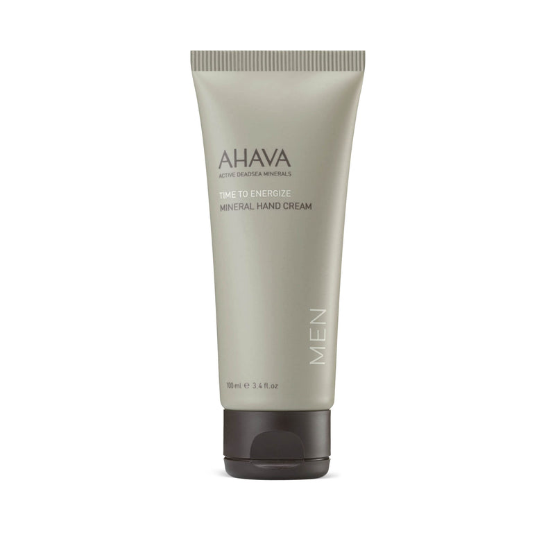 [Australia] - AHAVA Men's Mineral Hand Cream - Nourishing & Fast-Absorbing, Smoothes & Relieves Hands, Prevents Dryness, enriched with G-Force: Ginger Root, Ginseng, Ginkgo Biloba Leaf & Green Tea, 3.4 Fl.Oz 