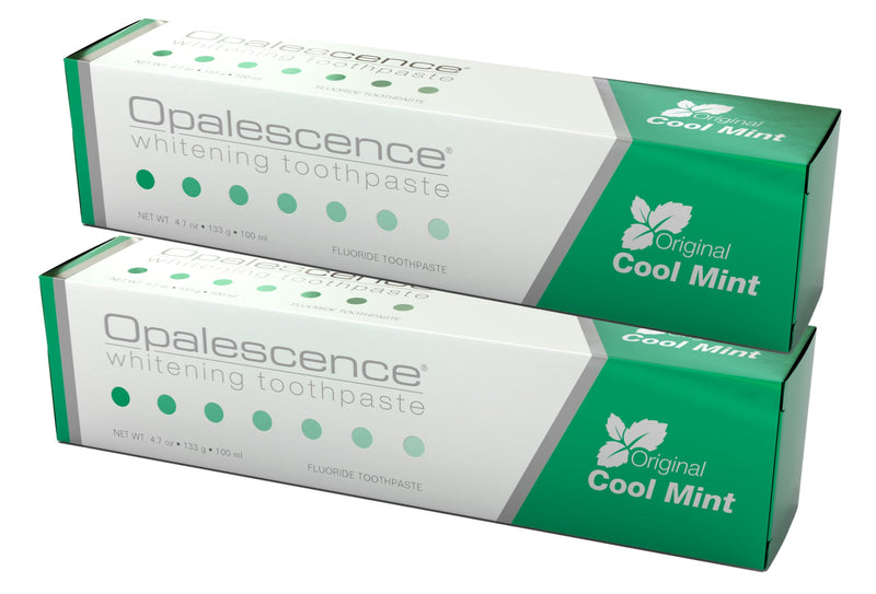 Opalescence Whitening Toothpaste Original 4.7oz - Mint - 2 Pack - 5166-2 | Dentist-Developed Oral Care Whitening Fluoride Toothpaste for Daily Use, Surface Stain Removal & Helps Strengthen Enamel Opalescence 4.7 Ounce (Pack of 2)