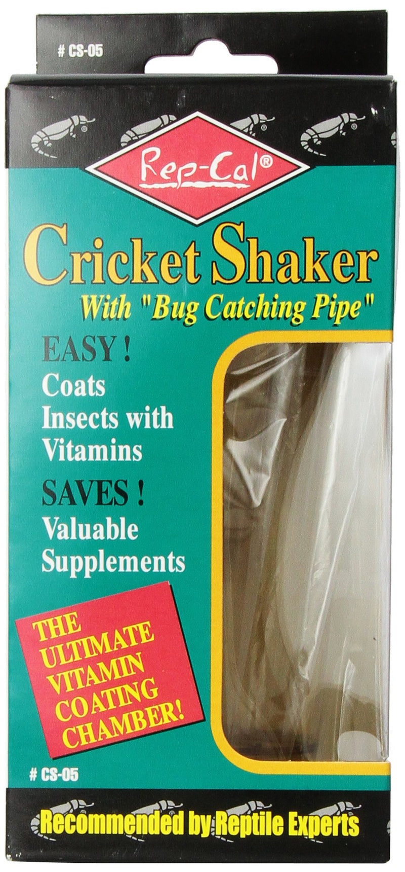 Rep-Cal SRP00500 Cricket Shaker with Bug Catching Pipe Reptile Vitamins and Supplements - PawsPlanet Australia