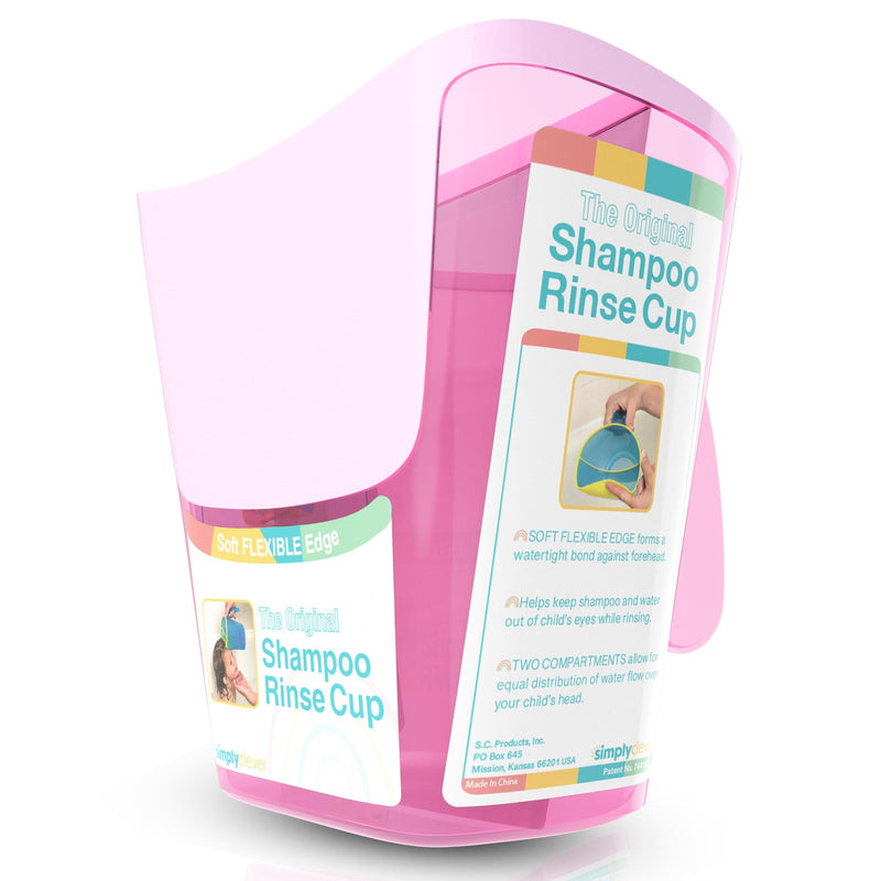 [Australia] - Tear-Free Bathing Experience with Rinse Cup - Soft Flexible Edge, Comfortable Handling & 40 Oz Capacity Pink 