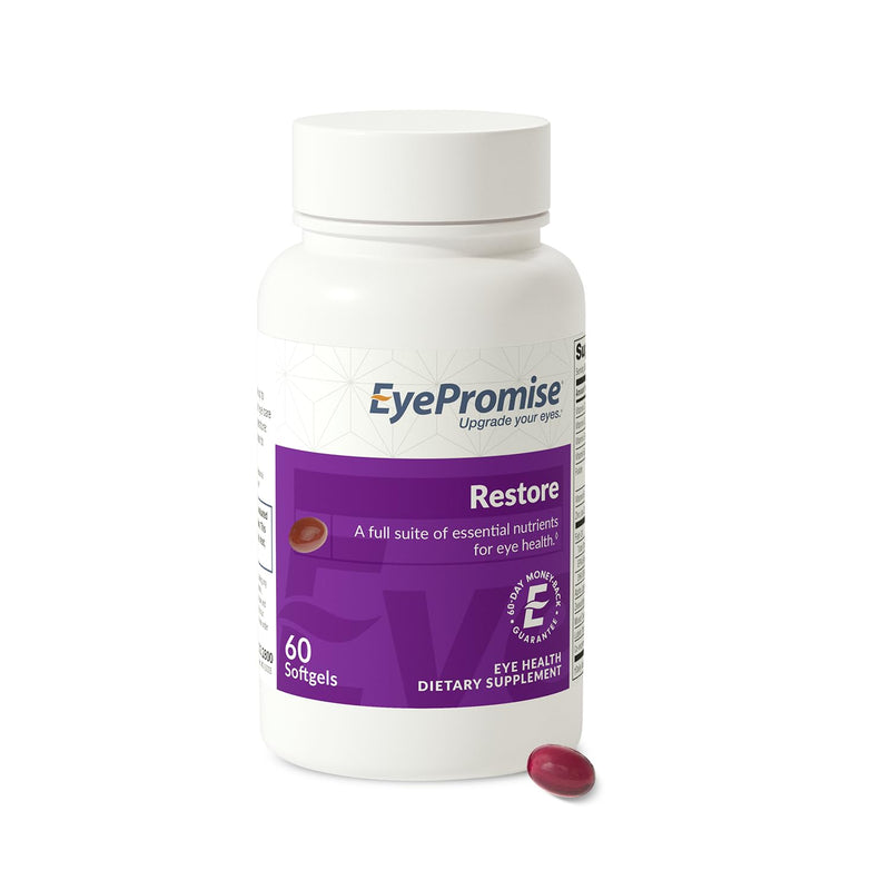 EyePromise Restore Aging Eye Health Supplements, 60 Softgels | Omega 3 Supplement for Aging Eyes with Lutein and Zeaxanthin, Fish Oil, EPA, DHA & Eye Vitamins (Packaging May Vary) 60 Count (Pack of 1)