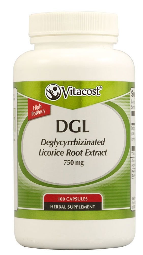 [Australia] - Vitacost DGL Deglycyrrhizinated Licorice Root Extract -- 750 mg - 100 Capsules 