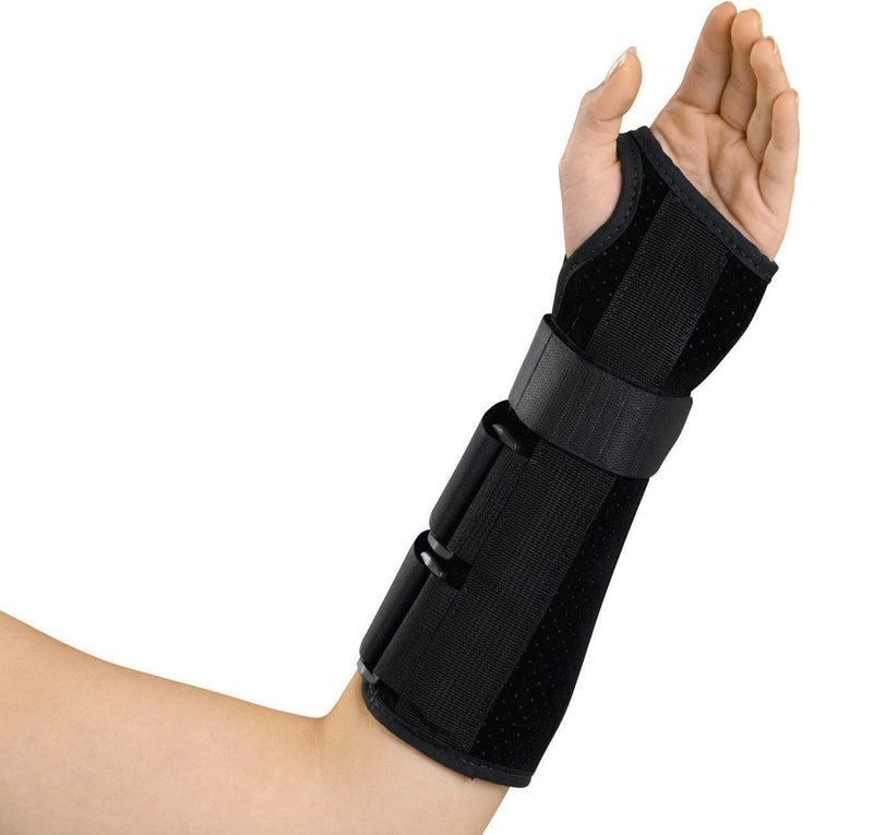 Medline Wrist and Forearm Splint, Left, Small, 10 Inch, Black