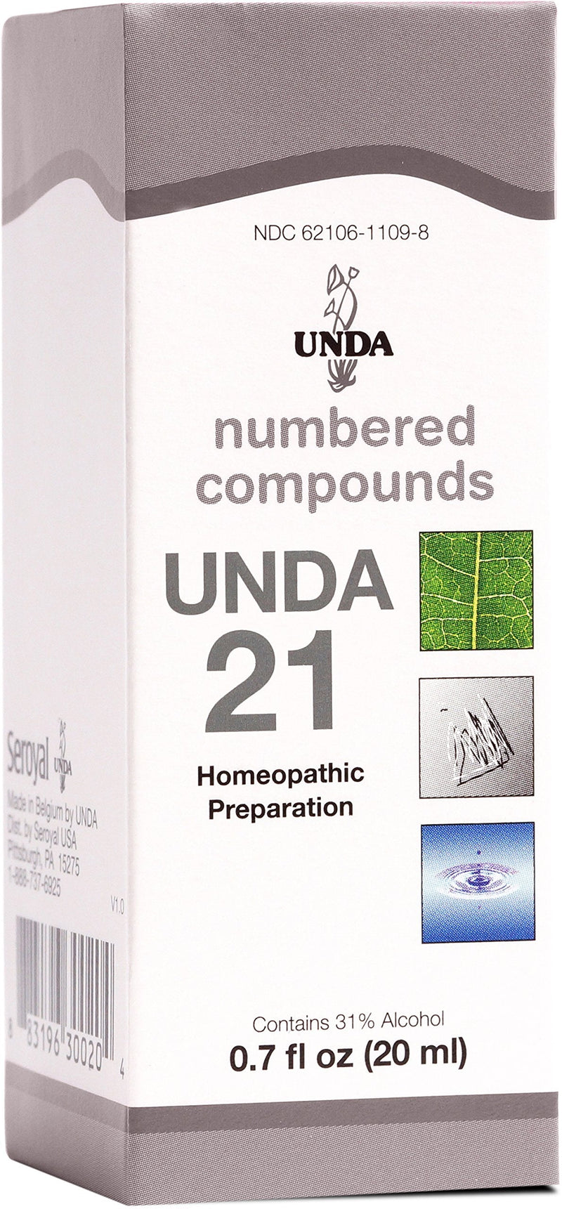UNDA 21 Numbered Compounds | Homeopathic Preparation | 0.7 fl. oz.