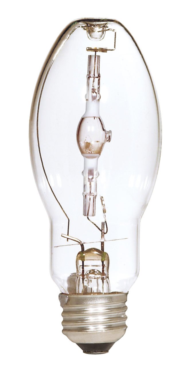[Australia] - Satco S5858 4200K 100-Watt Clear Pulse Star Universal Mount Medium Base ED17 Metal Halide Lamp 