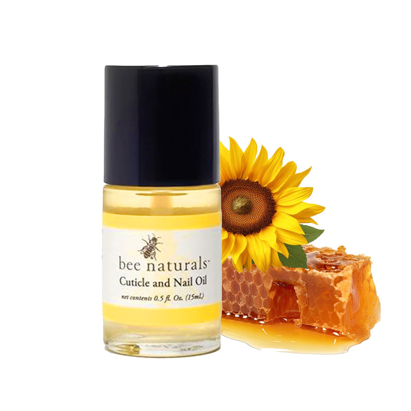 Bee Naturals Nail & Cuticle Oil 0.5 oz - Heals Cracked Nails & Rigid Cuticles, Deep Moisture with Avocado and Castor Oils 0.5 Fl Oz (Pack of 1)