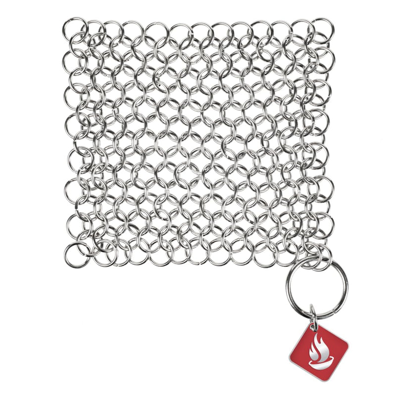 [Australia] - Knapp Made Original 4" Cast Iron Scrubber- Chainmail Scrubber for Cast Iron Pans, Hard Anodized Cookware and Other Pots. Stainless Steel Cast Iron Cleaner. 1 Count (Pack of 1) 