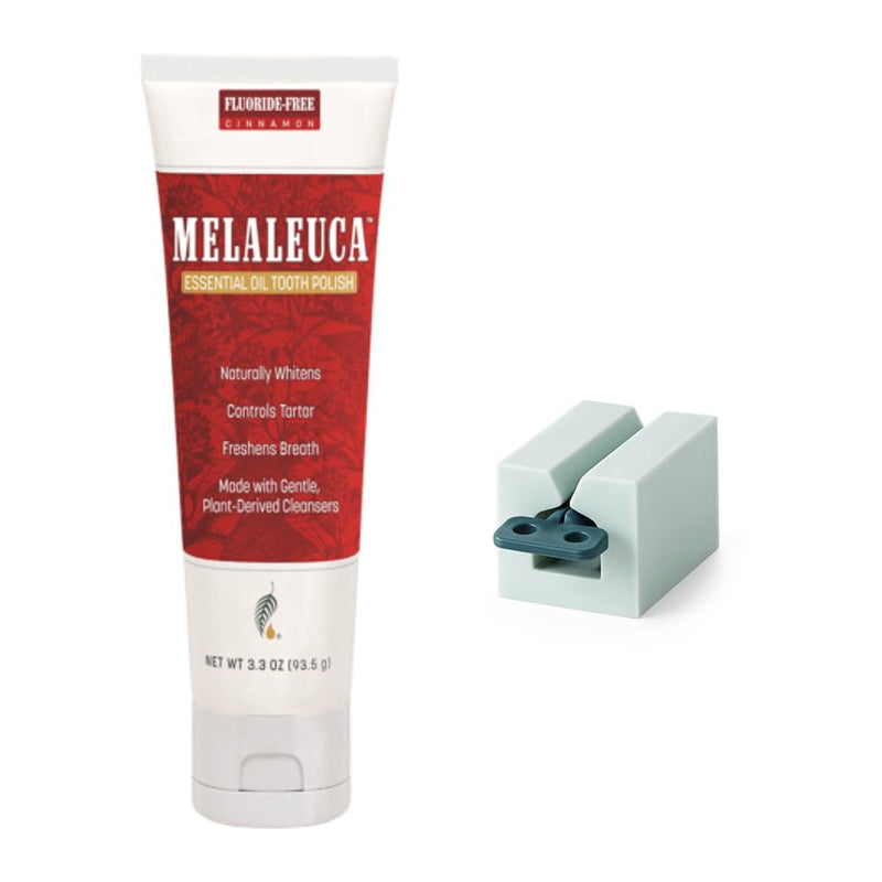 [Australia] - Melaleuca Essential Oil Tooth Polish – Cinnamon Fluoride-Free Formula, 3.3 oz with Free Tube Squeezer 