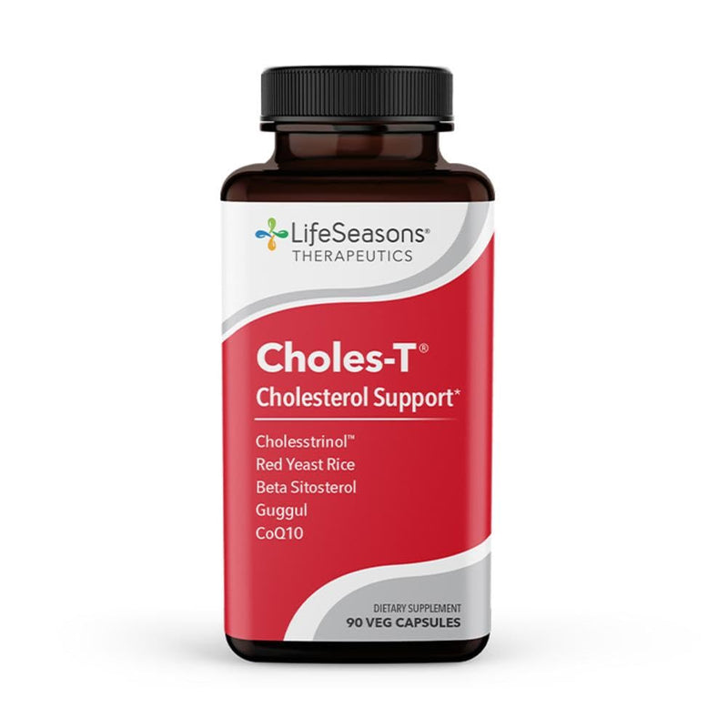 [Australia] - Life Seasons - Choles-T - Cholesterol Support Supplement - Promotes Healthy Heart & Liver Function - Maintains Normal Levels - Red Yeast Rice, CoQ10, Guggul & Phytosterols - 90 Capsules 90 Count (Pack of 1) 