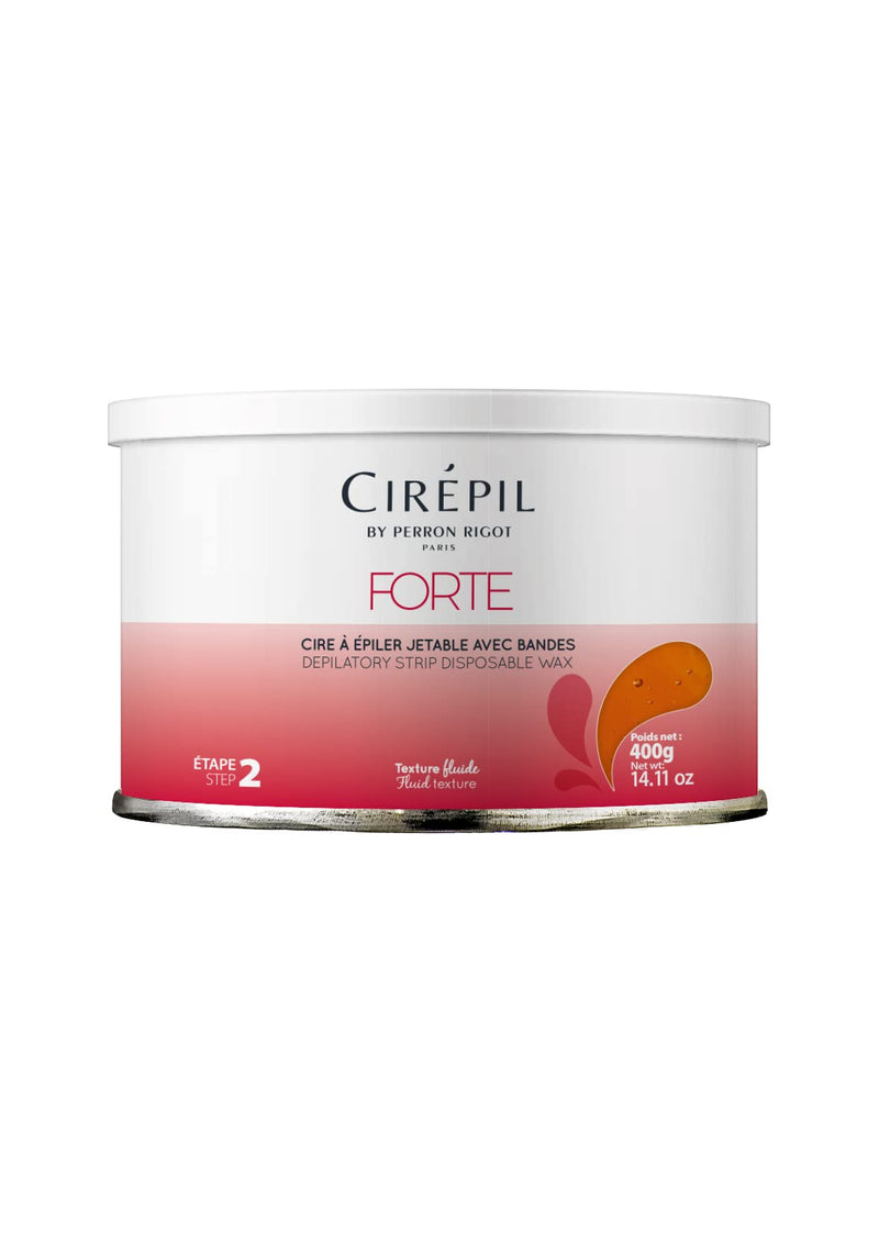 [Australia] - Cirepil - Forte - 400g / 14.11 oz Wax Tin - Unscented - Honey Texture - Perfect for Large Areas - Best for Short, Coarse & Stubborn Hair - Strips Needed 