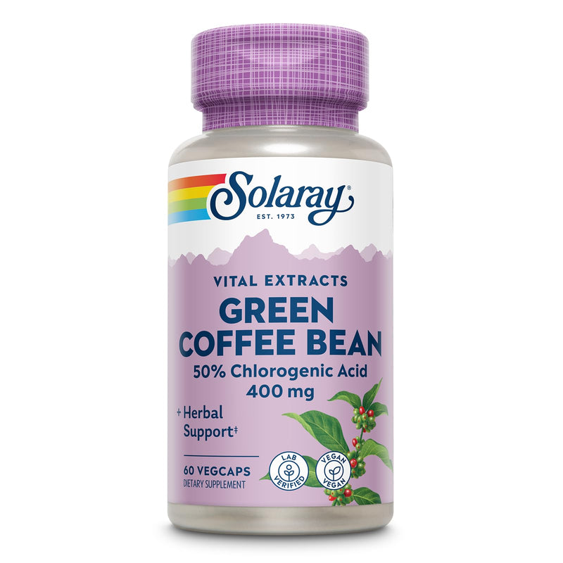 [Australia] - SOLARAY Guaranteed Potency Green Coffee Bean Extract, Veg Cap (Btl-Plastic) 400mg | 60ct 