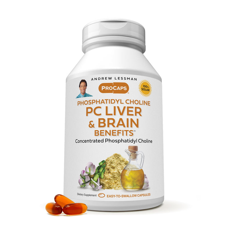 [Australia] - ANDREW LESSMAN PC Liver and Brain Benefits 360 Softgels - Phosphatidyl Choline, Most Important Building Block for Healthy Liver and Brain Structure, Function. No Additives. Easy to Swallow Softgels 360 Count (Pack of 1) 