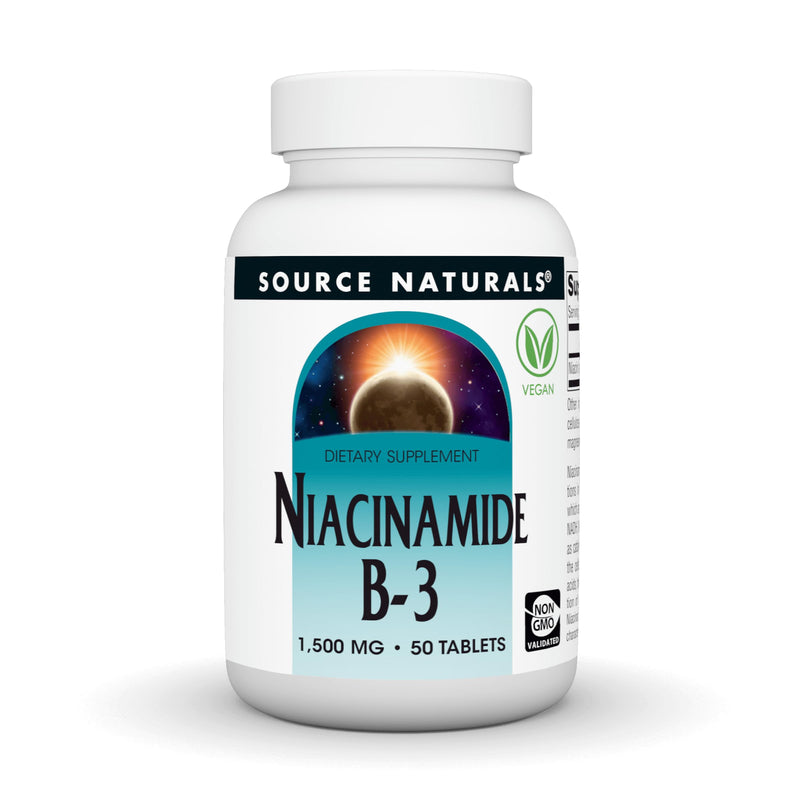 Source Naturals Niacinamide B-3, Vegan Vitamin B-3, 1500 mg - 100 Tablets