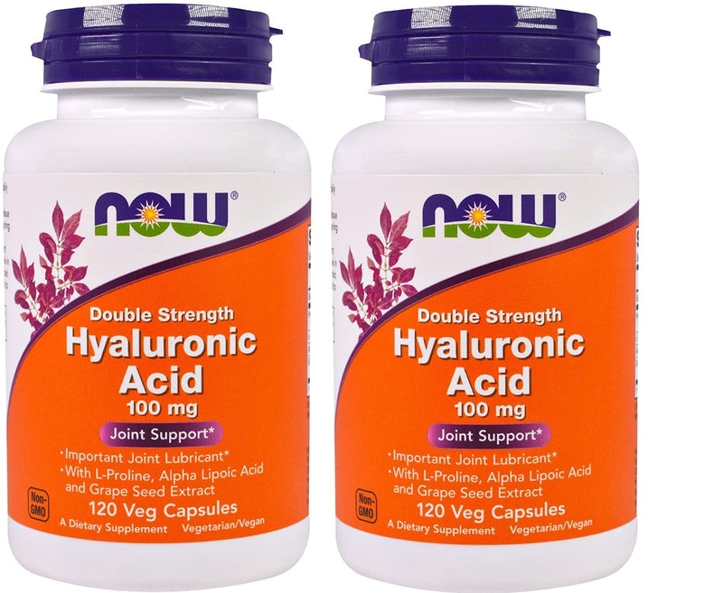[Australia] - Now Foods - Hyaluronic Acid 100 mg - 120 Veg Capsule (Pack of 2) 
