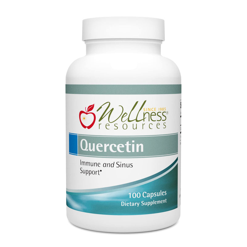 Wellness Resources Quercetin - Immune, Sinus and Allergy Support 1000mg per Serving - (100 caps/50 Servings) Vegan, Non-GMO 100 Count (Pack of 1)