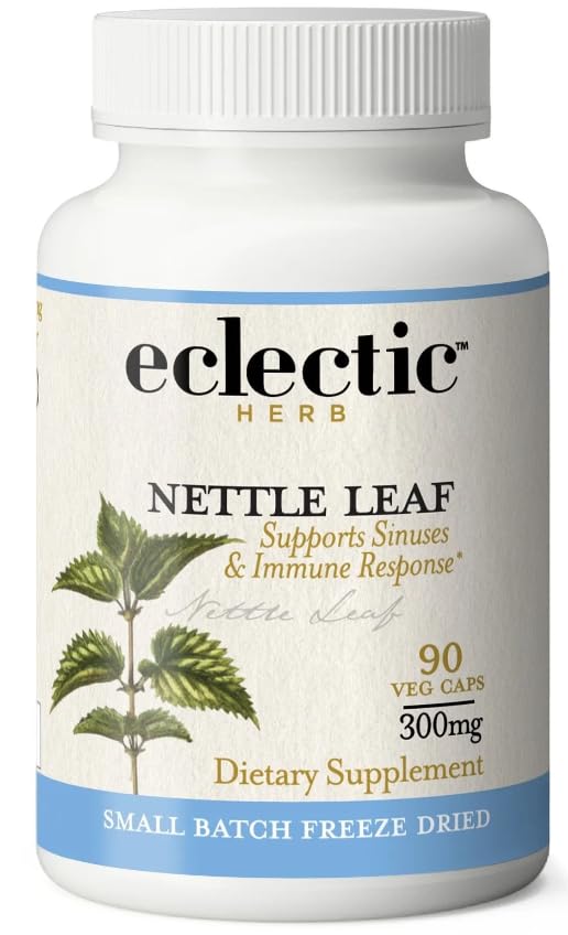 [Australia] - Eclectic Herb Raw Freeze-Dried Non-GMO Nettle Leaf | Healthy Sinus Support, Histamine Response & Respiratory Wellness | 90 Veg Caps (300 mg) | US Grown, Vegan Blue 90 Count (Pack of 1) 