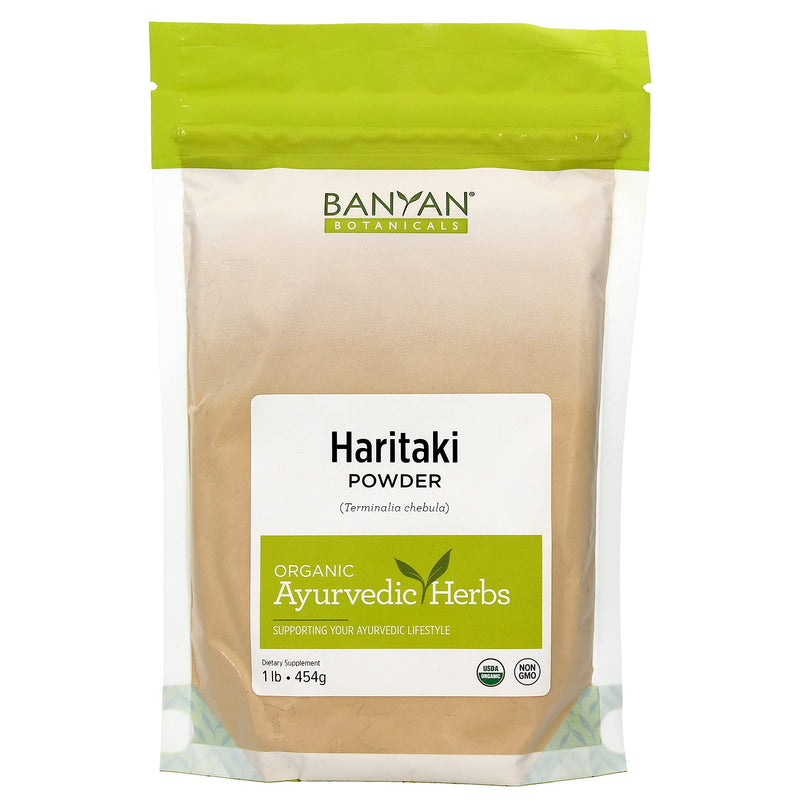 [Australia] - Banyan Botanicals Haritaki Powder – Certified Organic, 1 Pound – Terminalia chebula – for Detoxification & Rejuvenation* – Organic, Vegan, Non-GMO, Gluten Free, Certified Fair for Life Fair Trade 1 Pound (Pack of 1) 