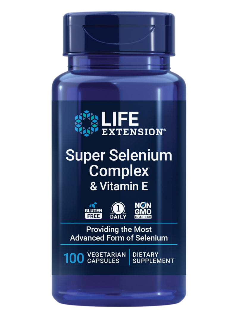 Life Extension Super Selenium Complex, 200 mcg – 3 Forms of Selenium, Vitamin E – Cellular Health & Longevity Support – Gluten-Free, Non-GMO, Vegetarian, 1 Daily – 100 Capsules | 3 Forms of Selenium & Vitamin E Support Cellular Health & Healthy Aging, ...