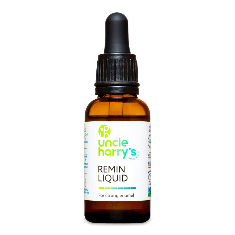 [Australia] - Uncle Harry's Natural & Fluoride-Free Remineralization Liquid for Tooth Enamel - Freshens Breath & Strengthens Teeth (1 oz Glass Dropper) 