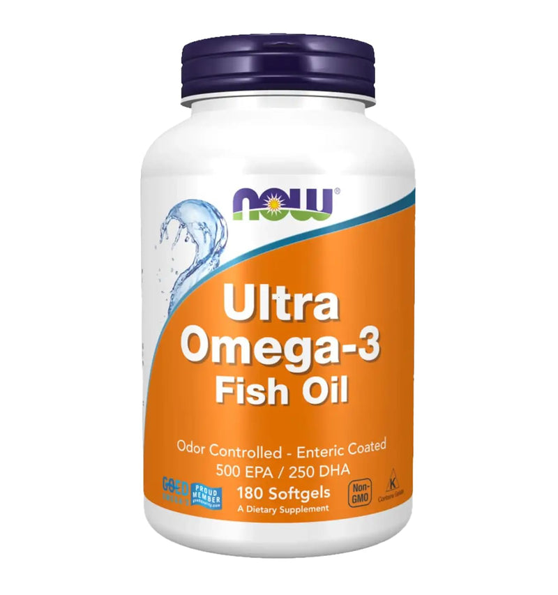 Now Foods Ultra Omega-3 Fish Oil 500 EPA 250 DHA 180 Softgels 180 Count (Pack of 1)