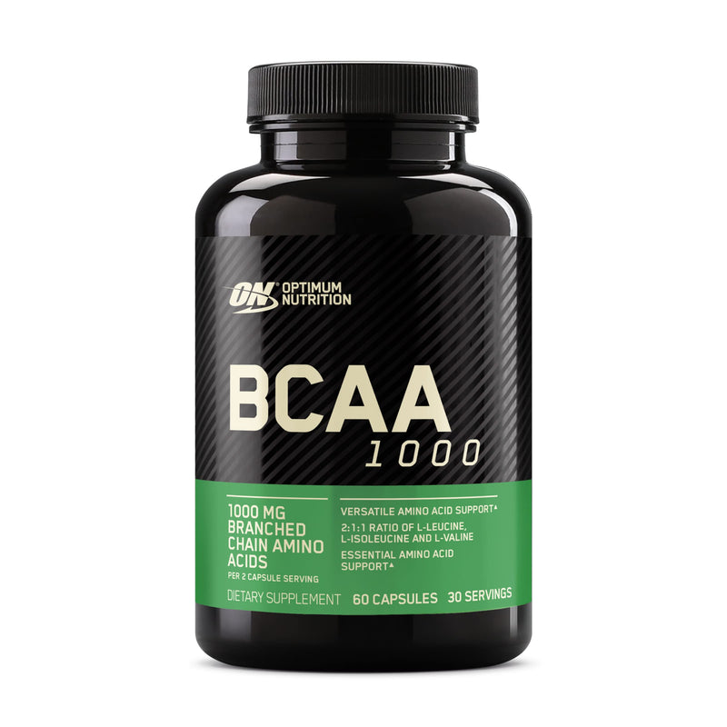 [Australia] - Optimum Nutrition Instantized BCAA Capsules, Keto Friendly Branched Chain Essential Amino Acids, 1000mg, 60 Count Unflavored 60 Count (Pack of 1) 
