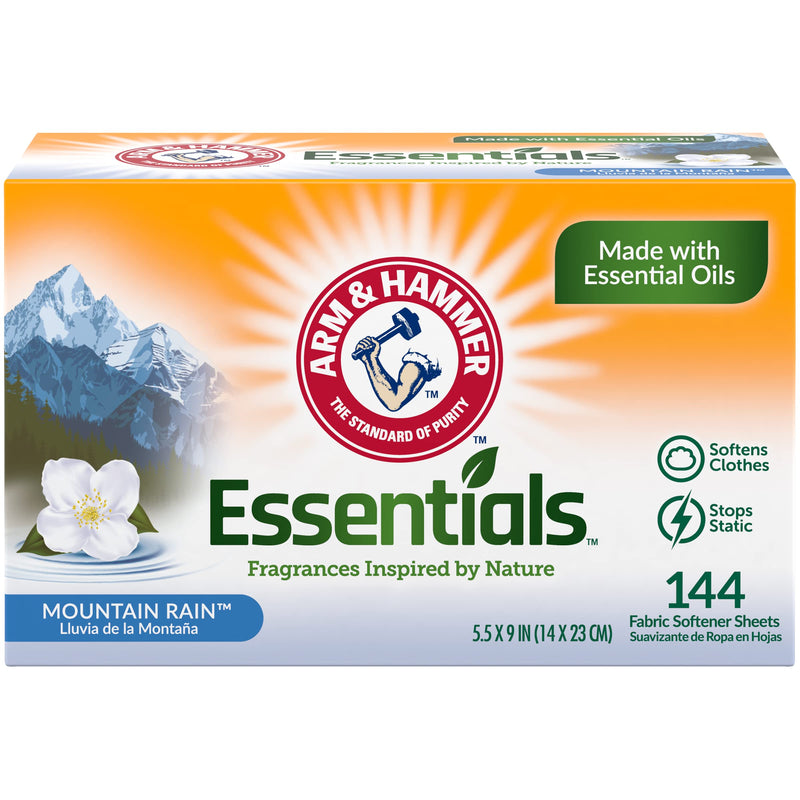 [Australia] - Arm & Hammer Dryer Sheet 144ct Mountain Rain 144 Count (Pack of 1) 