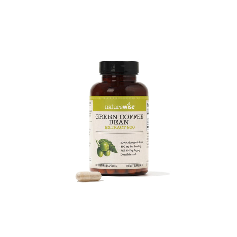 [Australia] - NatureWise Green Coffee Bean Extract - Pure Green Coffee Bean Capsules 800mg with 50% Chlorogenic Acid Support for Weight Goals, Energy, and Antioxidant - Vegan, Non-GMO - 60 Capsules[1-Month Supply] 