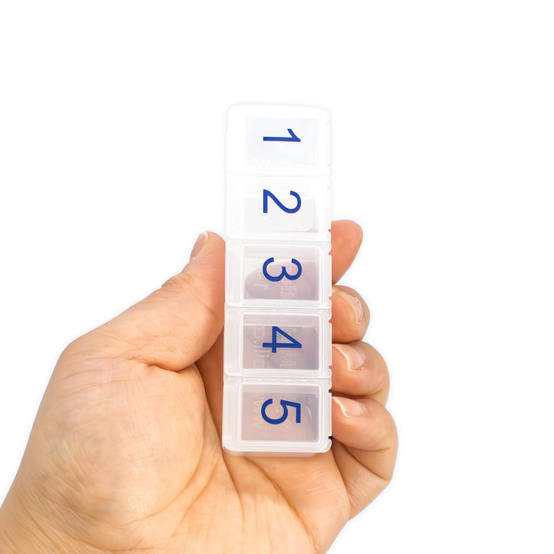 e-Pill Daily 5 Times A Day Pill Organizer, Vitamin and Medicine Pill Box - Clear