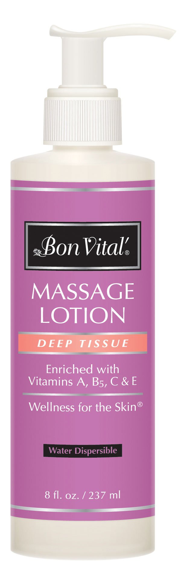 [Australia] - Bon Vital' Deep Tissue Massage Lotion for Deep Tissue Massages and Muscle Relaxation, Moisturizer Leaves No Greasy Feeling, Penetrates Deeply to Repair and Soften Skin, 8 Oz, Label may Vary 8oz 