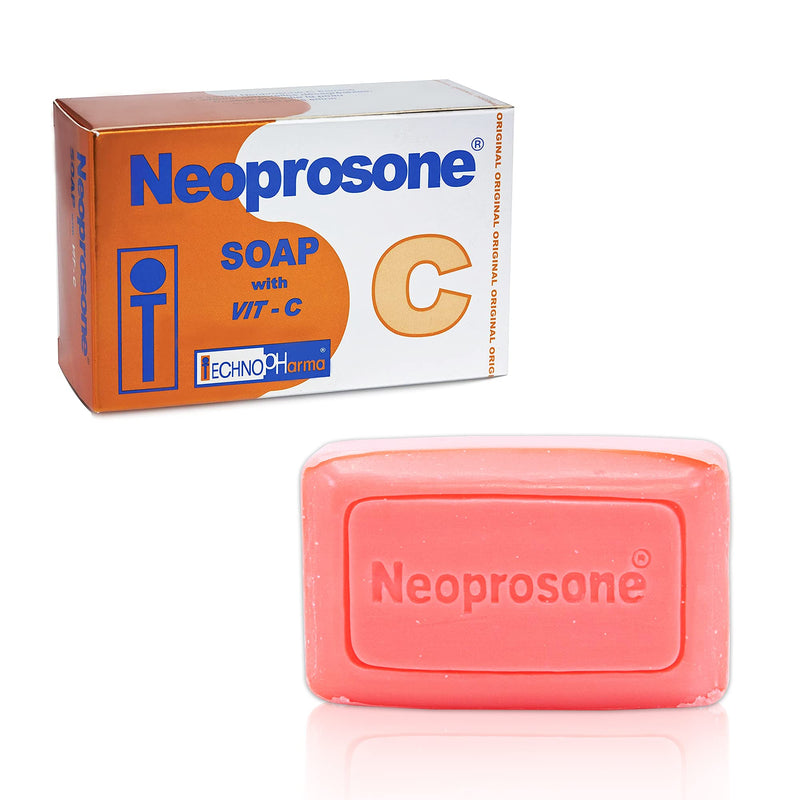 Neoprosone Skin Brightening Soap, 2.82 oz / 80 g, Hyperpigmentation Soap, Cleansing Bar, Fade Dark Spots on Knees, Elbows, Face, Private Areas, with Vitamin C and Castor Oil 2.8 Ounce (Pack of 1)