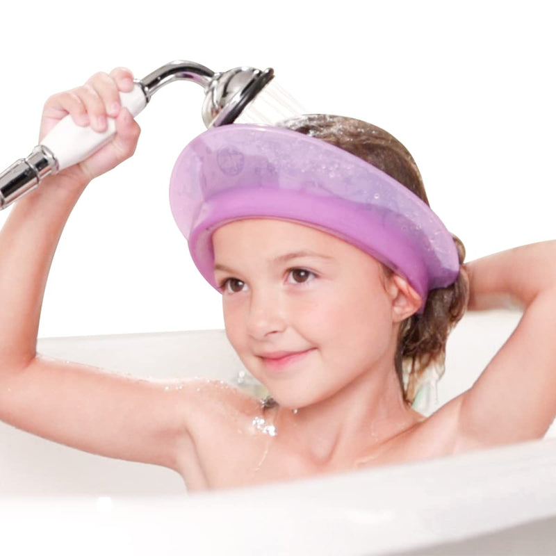 [Australia] - Air Cushioned Bath Visor, Shower Cap For Kids, Hair Washing Hat For Toddlers Adults, Purple 