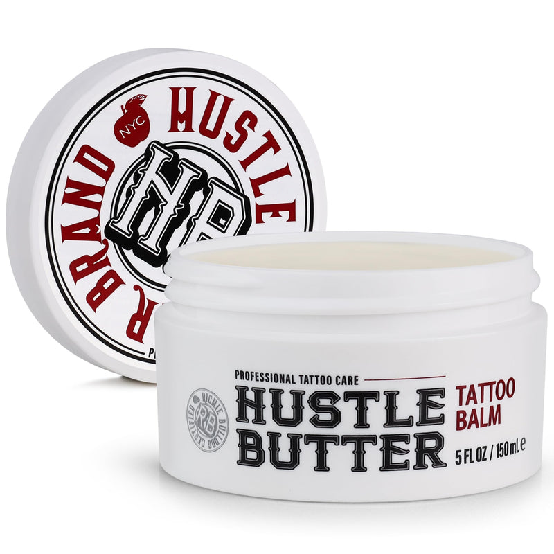 [Australia] - Hustle Butter Tattoo Aftercare 5oz Tattoo Balm, Heals + Protects New Tattoos and Rejuvenates Older Tattoos - 100% Vegan Cream No-Petroleum Tropical 5 Ounce (Pack of 1) 