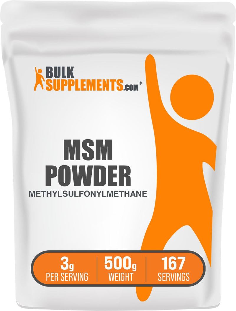 [Australia] - BulkSupplements.com MSM Powder - Methylsulfonylmethane, MSM Supplement, Nutritional Supplement - Gluten Free, 3g per Serving, 500g (1.1 lbs) (Pack of 1) 1.1 Pound (Pack of 1) 