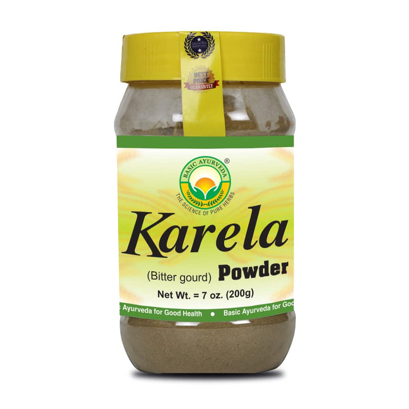 [Australia] - BASIC AYURVEDA Karela Powder | 7.05 Oz (200g) | Natural Bitter Gourd for Healthy Digestion | Organic Bitter Melon Fruit Extract & Plant Based Herbal Supplement 