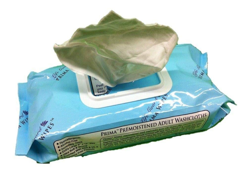 [Australia] - Prima Wipes Adult Washcloths, 48 Extra-large Wipes Per Pack by Life Guard no fragrance added 48 Count (Pack of 1) 