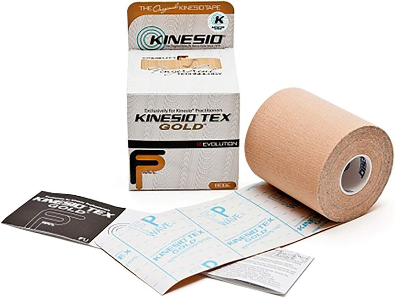 [Australia] - Kinesio Taping - Elastic Therapeutic Athletic Tape Tex Gold FP - Beige – 3in. x 5m Roll 1 Count (Pack of 1) 
