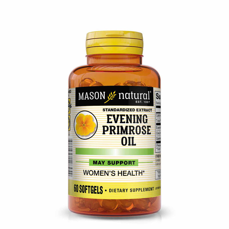 [Australia] - MASON NATURAL Evening Primrose Oil 1000 mg, Hormonal Balance & Skin Support for Women, Rich in Omega,6 GLA & LA, PMS & Menopause Relief Supplement, 60 Softgels 