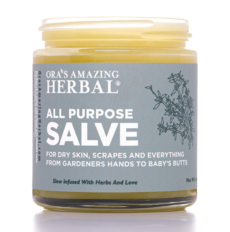 [Australia] - Ora's Amazing Herbal All Purpose Salve, Herbal Healing Skin Balm with Tea Tree, Natural Cream for Dry Cracked Hands, Comfrey Calendula Plantain Thyme Beeswax, Soothing Itch Relief, 4 oz All purpose Salve 4 oz 